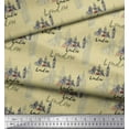 thumbnail image 3 of Soimoi Beige Cotton Duck Fabric London Theme Architectural Print Sewing Fabric Yard 42 Inch Wide, 3 of 3
