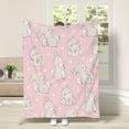 thumbnail image 6 of Bunny Blanket for Girls Blanket Rabbits Flannel Fleece Throw Blanket for Living Room Bedroom Sofa Couch Warm Soft Bed for Kids Adults 27.56"x39.37", 6 of 6