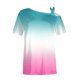 thumbnail image 4 of Fiudx Ropa de Mujer Camiseta Tipo Blusa con Hombros Descubiertos y Manga Corta Informal para Mujer a La Moda, 4 of 5