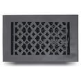 thumbnail image 1 of Floor Vent Cover / Register VR100, 5”x9” with Damper – Outer 7”x11”, Beveled Edge, 5mm Thick Handcrafted Cast Aluminum, Powder Coated, Tudor Mushroom Design for Floors, Walls & Ceilings, 1 of 9