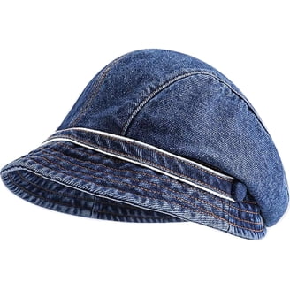 1868 Denim Beret Hat Newsboy Cap Retro Bucket Hat With Adjustable Strap Denim Beret main image 3