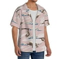 thumbnail image 2 of Goofa Cloud Sloth Printed Men's Casual Short-sleeved Shirt,Lightweight Breathable Button-down,Summer Casual men's top,Versatile Fashion shirt-, 2 of 7