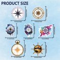 thumbnail image 2 of 7 Styles Compass Car Stickers Mountain Compass Automotive Decals Colorful Compass Bumper Decals Reflective Waterproof Decals for Vehicles Trucks Windows Decoration, 2 of 7