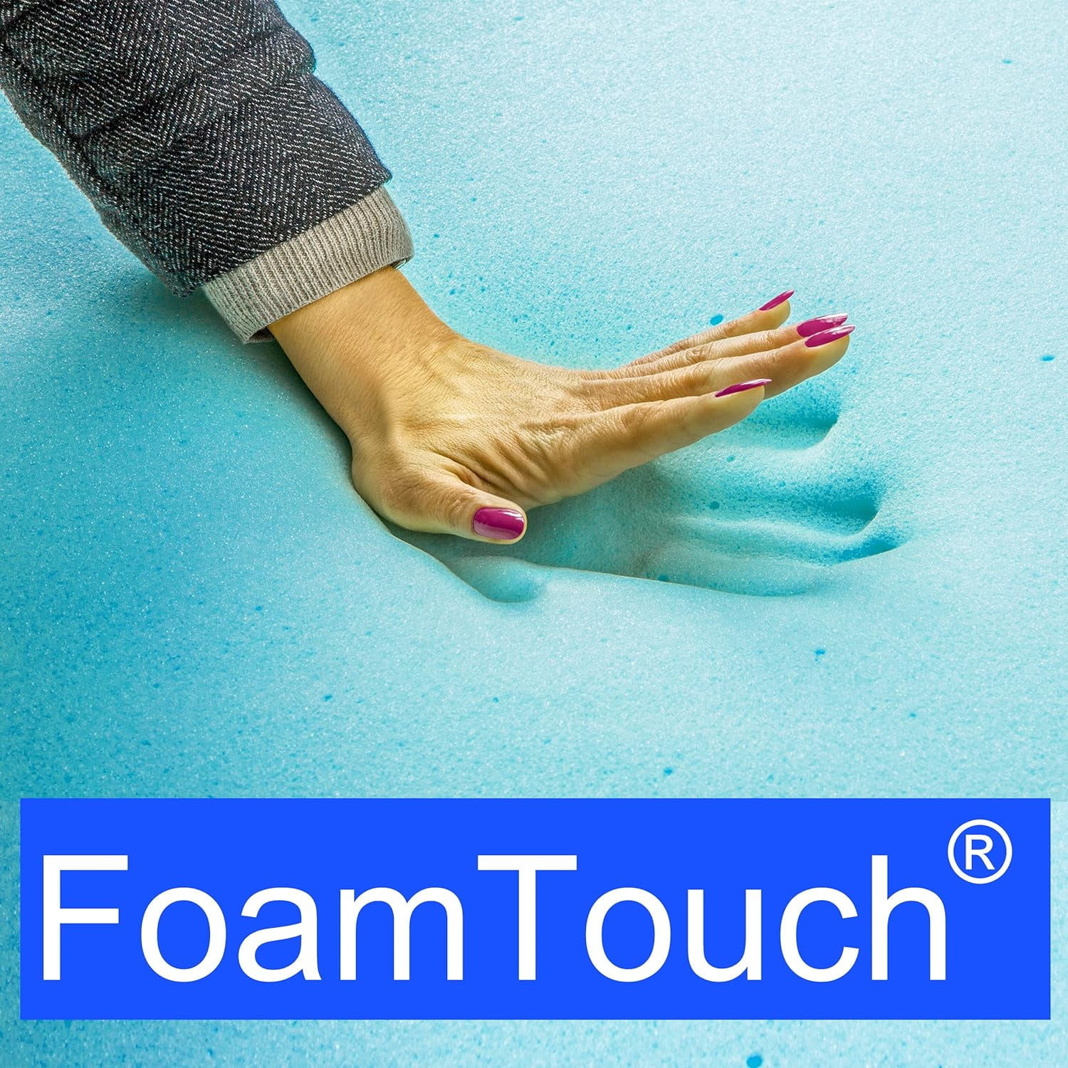 FoamTouch 5"x24"x72" Cool Gel Memory Foam Bench Cushion Replacement Medium Firm (Seat Replacement, Upholstery Sheet, Upholstery Foam, Mattress, Sofa Cushion, Foam Rubber Padding, Couch)