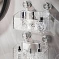 thumbnail image 2 of 1PC Rotating Suction Cup Storage Rack Bathroom Non Perforated Wall Mounted Organizing and Storage Box Transparent-Gray,S, 2 of 6