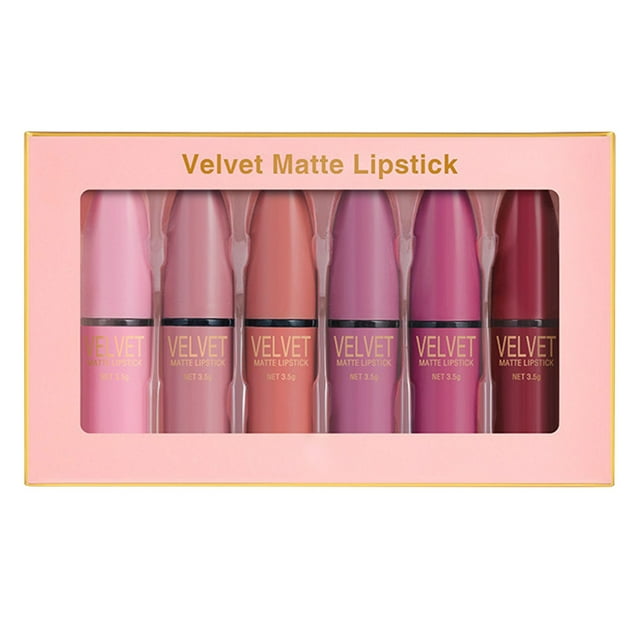 Set de pintalabios mate, set de regalo de 6 piezas, vasos antiadherentes, regalos para mujeres