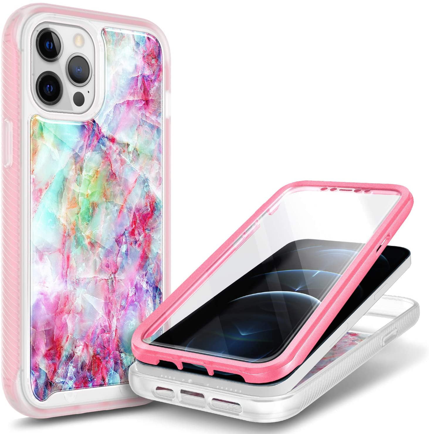 Nagebee Case for iPhone 12, iPhone 12 Pro with Builtin Screen