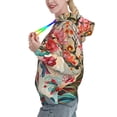 thumbnail image 2 of Daiia Butterflies And Flowers Painting Pattern Women's Fashion Hoodies & Sweatshirts with Kangaroo Pocket Hooded Sweatshirt with Eye-catching Drawstrings-X-Large, 2 of 7