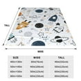 thumbnail image 5 of Bingfone Cartoon Planets Print Flannel Fleece Blanket Throw Blanket For Bed,Sofa,Couch,Travel,Camping(40"X30"), 5 of 9