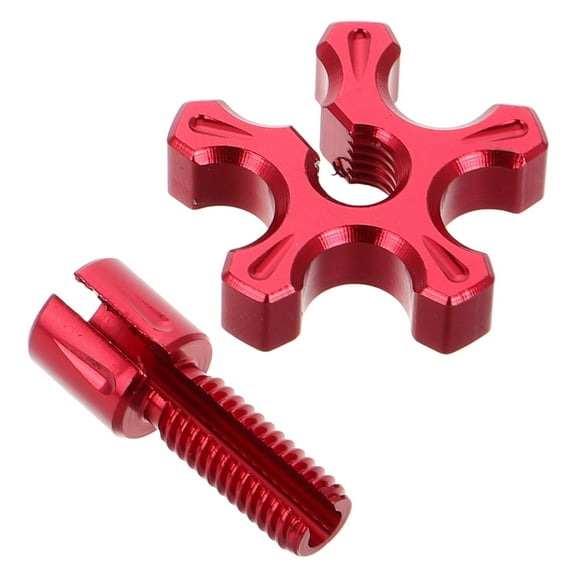 FRCOLOR Motorcycle Aluminum Clutch Brake Cable Wire Adjuster Clutch Cable Screw For Large Motorcycles Enhanced Control And Precision Red