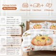 thumbnail image 6 of Sunflower Sunflower 4 Piece Duvet Cover Set California King Size Leaf Fall Thanksgiving Soft Bedding Set Comforter Cover, 1 Duvet Cover 1 Flat Sheets and 2 Pillowcases, 6 of 9
