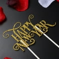 thumbnail image 6 of Troglfold new year cake topper 10pcs Glitter New Year Cake Toppers - Party Decoration,3.94"X2.76"X0.04", 6 of 7