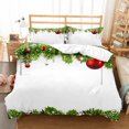 3D Christmas Tree Ball Snowflakes Print Bedding Comforter Sets Twin