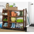 thumbnail image 4 of 6.75' Chocolate Brown 4-Tier Outdoor Shoe Rack Cubby, 4 of 6