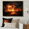 thumbnail image 1 of Designart storms framed wall art decor, Storms framed wall Art, Raging Inferno of the Storm I , Extra large Traditional Gold framed wall art, 40x30 inches Gold Frame, 1 of 5