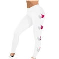 thumbnail image 5 of Feancey Lighting Sales Butter Soft Leggings for Women Valentine's Day Heart Print Workout Pants Sport Casual High Waisted Stretchy Tummy Control Yoga Tights White XXL, 5 of 7