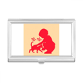 thumbnail image 1 of Children Playing Outline Happy Haha Business Card Holder Case Pocket Box Wallet, 1 of 3
