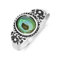 thumbnail image 5 of Daisy Floral Embrace Abalone Shell Sterling Silver Ring-6, 5 of 5