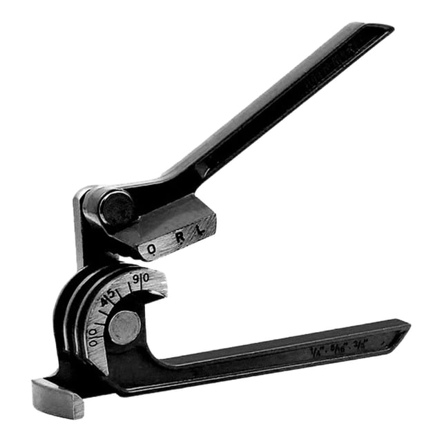 Dobladora de tubos, herramienta manual compacta para doblar tubos de 1/4", 5/16" y 3/8". Tipo D