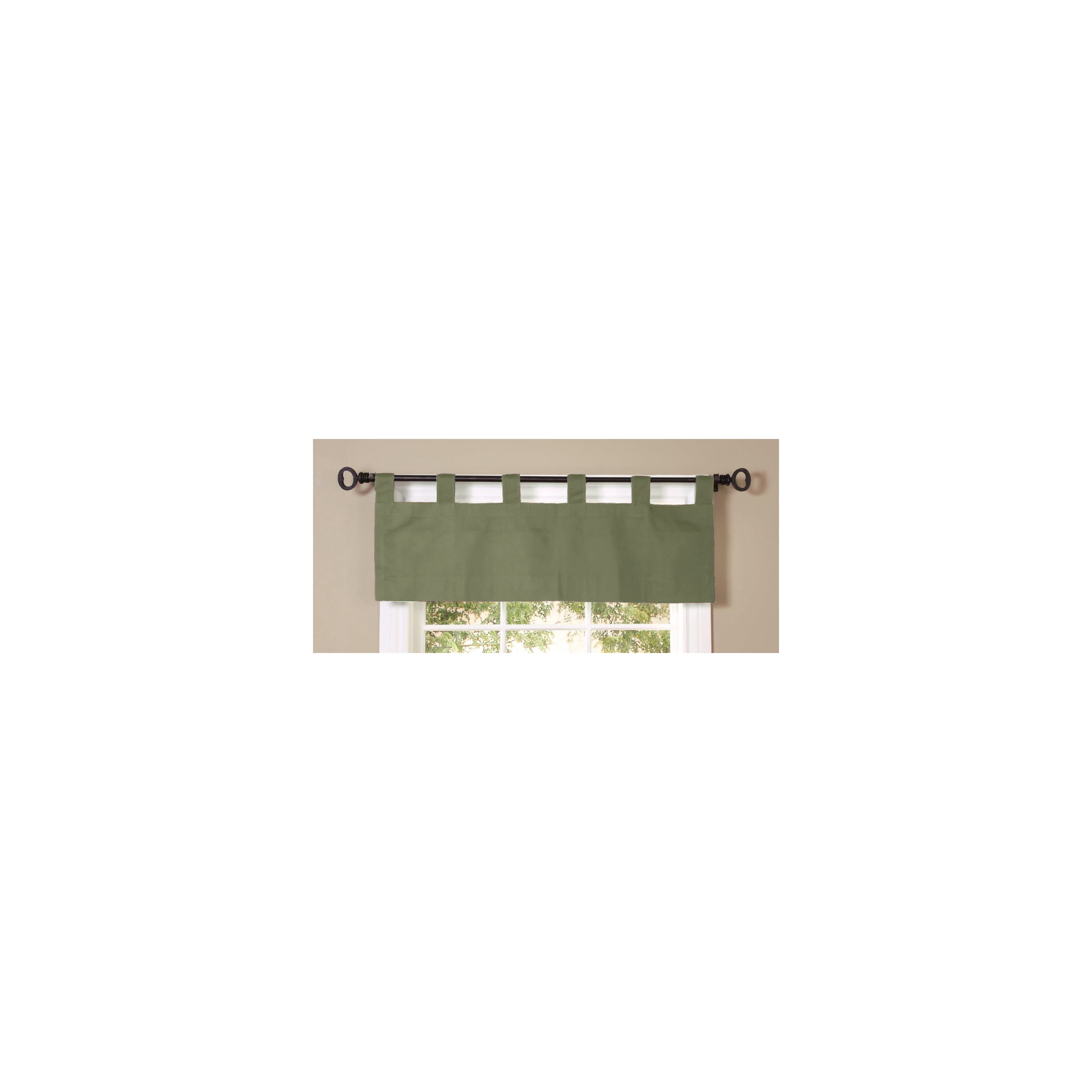 Winmate Insulated Cotton Tab Top Valance 40" x 15" in Sage