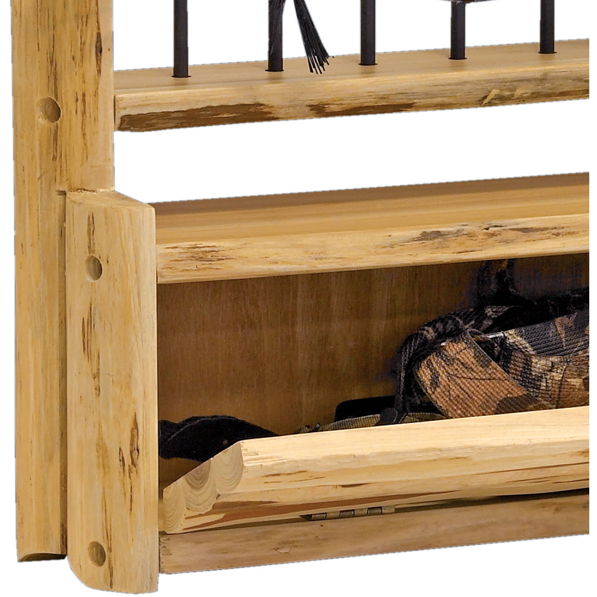 Rush Creek Creations Rustic Pine 2 Bow 12 Arrow Wall Storage Rack