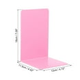 thumbnail image 2 of Uxcell Acrylic Bookends, 6 Pack L-shaped Book Ends for Shelves Desktop Bookshelf Magazine Organizer Holder, Pink, 2 of 6