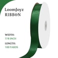 thumbnail image 4 of 7/8 inch 100 Yard ,Satin Ribbon for Gift Wrapping, Wedding, Crafts, Christmas,Easter, Floral, Hair, Invitation Decorations and More Forestgreen, 4 of 9