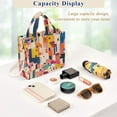 thumbnail image 5 of FORMRS Womens Corduroy Tote Bag Crossbody Shoulder Handbag with Pocket, Art Geometric, 5 of 7