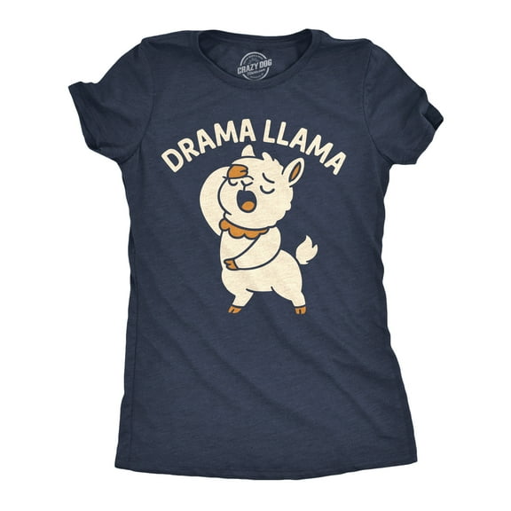 Womens Funny T Shirts Drama Llama Sarcastic Animal Graphic Novelty Tee For Ladies Womens Graphic Tees