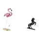 thumbnail image 5 of Estatua de resina de flamenco y caballo, escultura decorativa para el hogar, chimenea, arte moderno, figura de jardín con soporte de metal para estanq, 5 of 8
