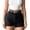 Black, variant on Gsakboxl Cargo Shorts for Men Women High Waist Solid Color Stretch Denim Shorts Classic 5 Pocket Casual Jean Hot Pants Black