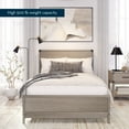 thumbnail image 2 of Plank+Beam Solid Wood Contemporary  Full Size Platform Bed, Seashell Wirebrush, 2 of 7