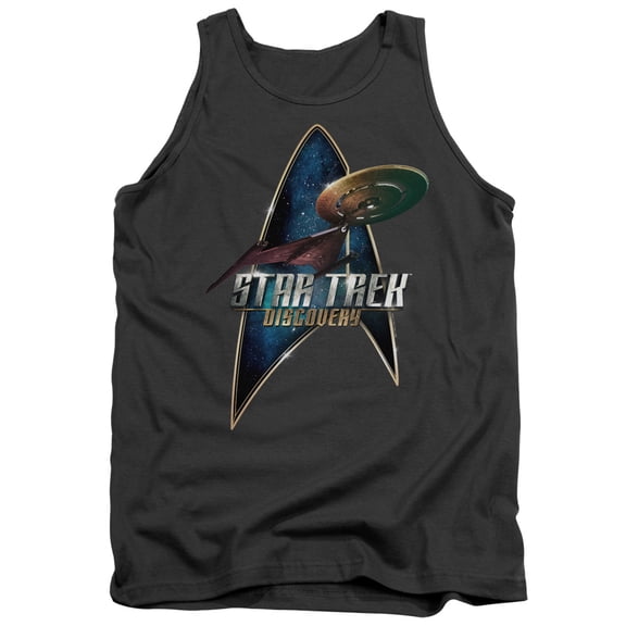 Star Trek Discovery Discovery Deco Adult Tank Top Charcoal