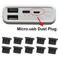 10pcs Silicone Phone Dust Plug Charging Port TypeC Mirco USB Dustplug