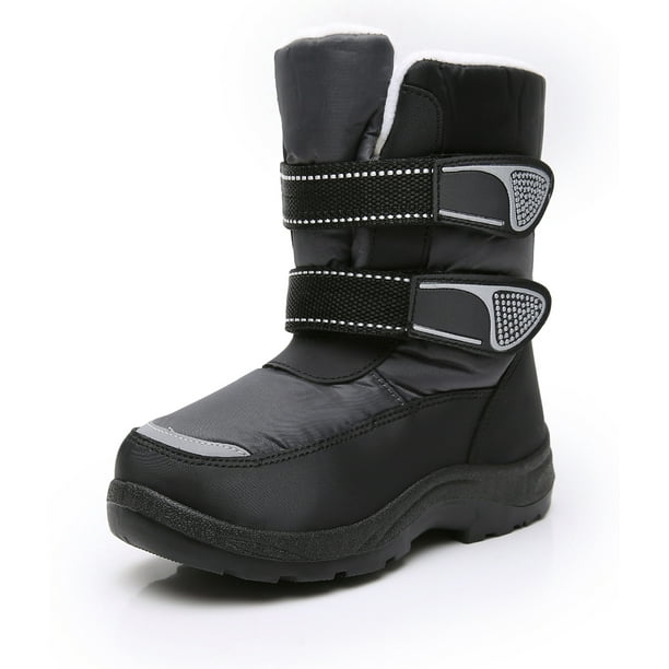 Apakowa Kids Boys Snow Boots Winter Waterproof Slip Resistant Cold Weather Boots (Toddler/Little