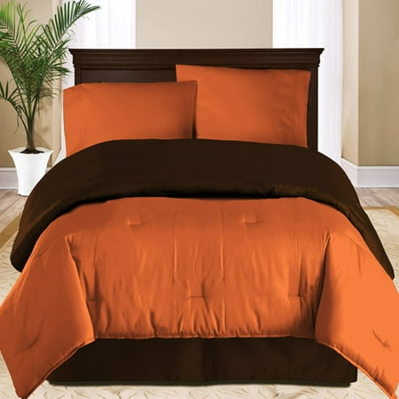 Britney Reversible Comforter, Orange - Walmart.com