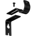 thumbnail image 4 of Adjustable Curtain Rod Wall Bracket Hooks, Set of 2, Black, 4 of 6