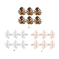 thumbnail image 2 of Ounissouiy 6 piezas Servilletero Diamante de imitación Exquisita simulación Chapado brillante Forma de hoja Toallero Ornamento Accesorios Decoración del hogar Oro, 2 of 6