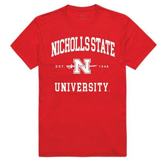 Nicholls State University Seal Tee - Red - Large