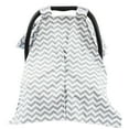 thumbnail image 3 of Stripe Carseat Covers Baby , Minky Infant Car Seat Cover Winter, Peekaboo Opening Car Seat Canopy, Multi-use Baby Carrier, Stroller, Nursing Cover, 3 of 7