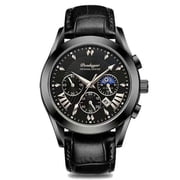 POEDAGAR Men Watches New Fashion Leather Waterproof Luminous Luxury Mens Quartz Wristwatch