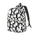thumbnail image 2 of Balery Cartoon Penguin Vintage Canvas Backpack for Men and Women - Large Capacity, Durable Travel Laptop Bag for School, Work, Hiking, and Outdoor Activities, 2 of 7