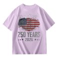 thumbnail image 4 of MAIHAN Girls 250 Anniversary USA Shirt 250 Anniversary America Merchandise Tshirt Shirts 4th of July Outfits Patriotic Tees(Shirt PrintF,Purple,9-10 Years), 4 of 4
