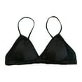 thumbnail image 4 of Stretchy Thin No Underwire Bra With Pads Soft Silk French Underwear, L, Black, 4 of 5