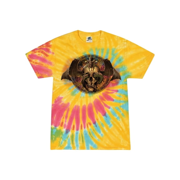 Wild Bobby, Gothic Skull and Dragon, Pop Culture, Tie-Dye Tees, Aurora, Medium