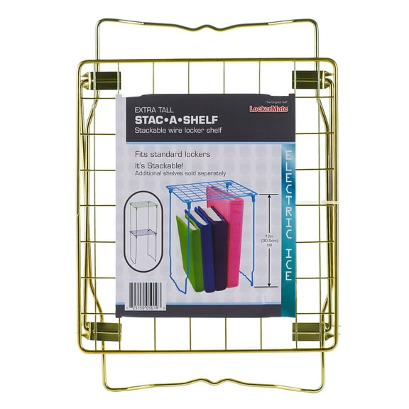 Lockermate 12-inch Stac-a-shelf Wire Locker Shelf, Gold