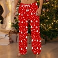 thumbnail image 2 of Havenre Christmas Men's Plaid Pajama Pants Casual Drawstring Elastic Waist Xmas Pattern Printed Flannel Pajama Sleep & Lounge PJ Bottoms Warm Sleepwear with Pockets Red#06 S, 2 of 5