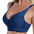 thumbnail image 2 of Ketyyh-chn99 Comfortable Bras for Women Bras Wirefree Bra Seamless Stretch Comfort Bra Push Up Bras Soft Wireless Comfort Bralettes Full Coverage Everyday Bra Womens Underwear Bra Blue,80D, 2 of 5