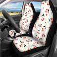 thumbnail image 2 of Yuyamidu Cherry Car Front Back Seat Covers and Steering Wheel Cover Seat Belt Pad Headrest Covers Armrest Cover Key Ring Coasters, Set of 14, 2 of 7