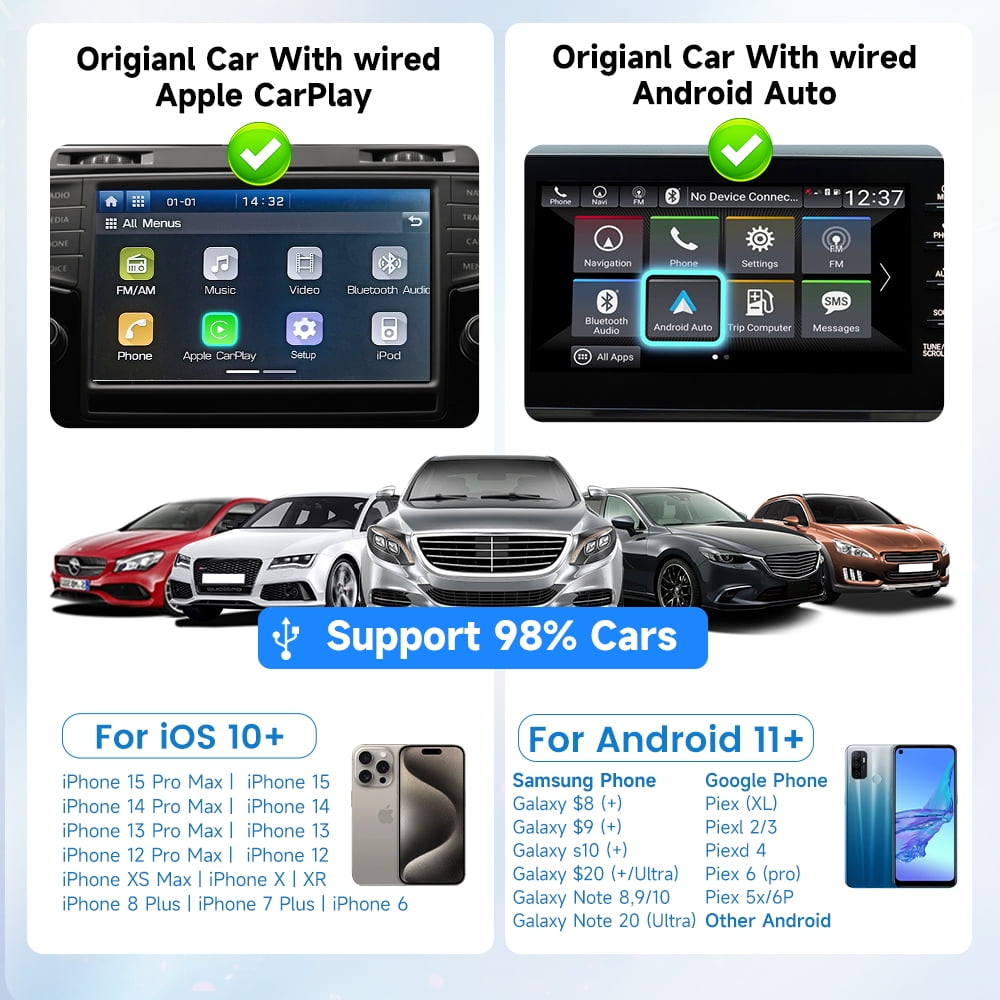 CarlinKit Tbox UHD, 4-in-1 Android 13 CarPlay AI TV Box, Wireless